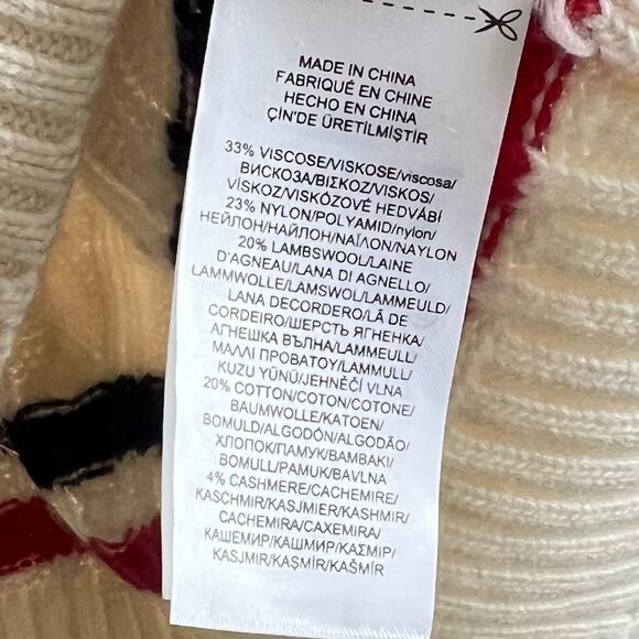 Ralph Lauren V Neck Tennis Sweater White Cricket Cable Knit Academia Size Large - Picture 5 of 5